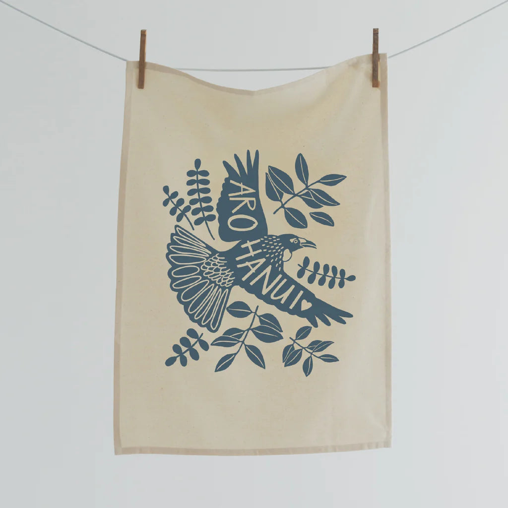 Arohanui Tui Tea towel
