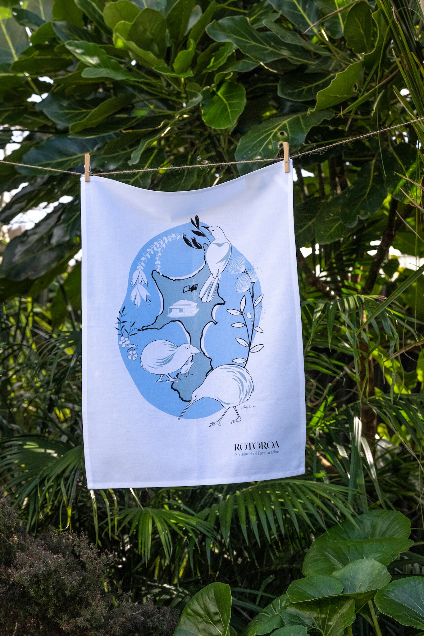 Rotoroa Island Tea Towel